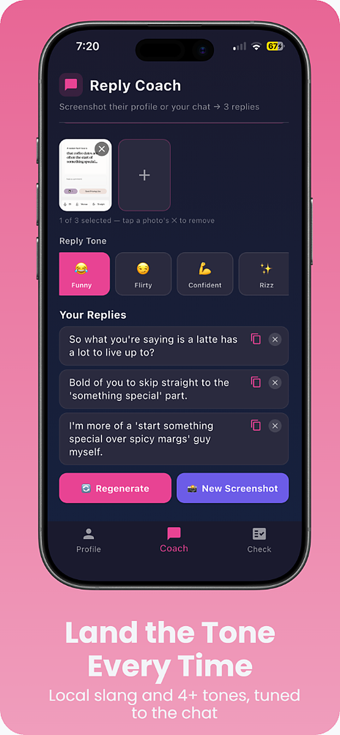MatchCoach learning your vibe from your profile to land the right tone